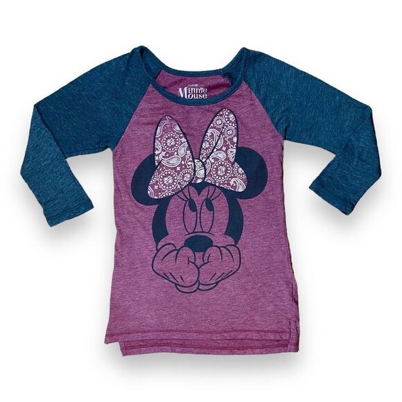 Disney Tops - Disney Minnie Mouse Raglan Top Sz S